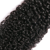 VRBest 3 Pcs Virgin Peruvian Curly Human Hair Bundles With 4x4 Lace Closure