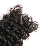 VRBest 3 Bundles Indian Virgin Human Hair Deep Wave With 4x4 Lace Closure