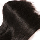 VRBest Peruvian Virgin Human Hair Straight 3 Bundles With 4x4 Lace Closure