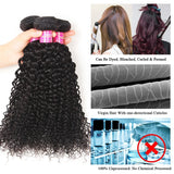 VRBest Peruvian Curly Virgin Hair 4 Bundles With 4x4 Lace Closure