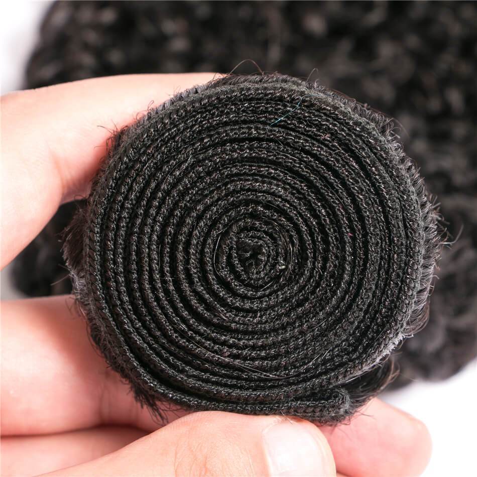 VRBest Brazilian Curly Virgin Human Hair 4 Bundles With 4x4 Lace Closure