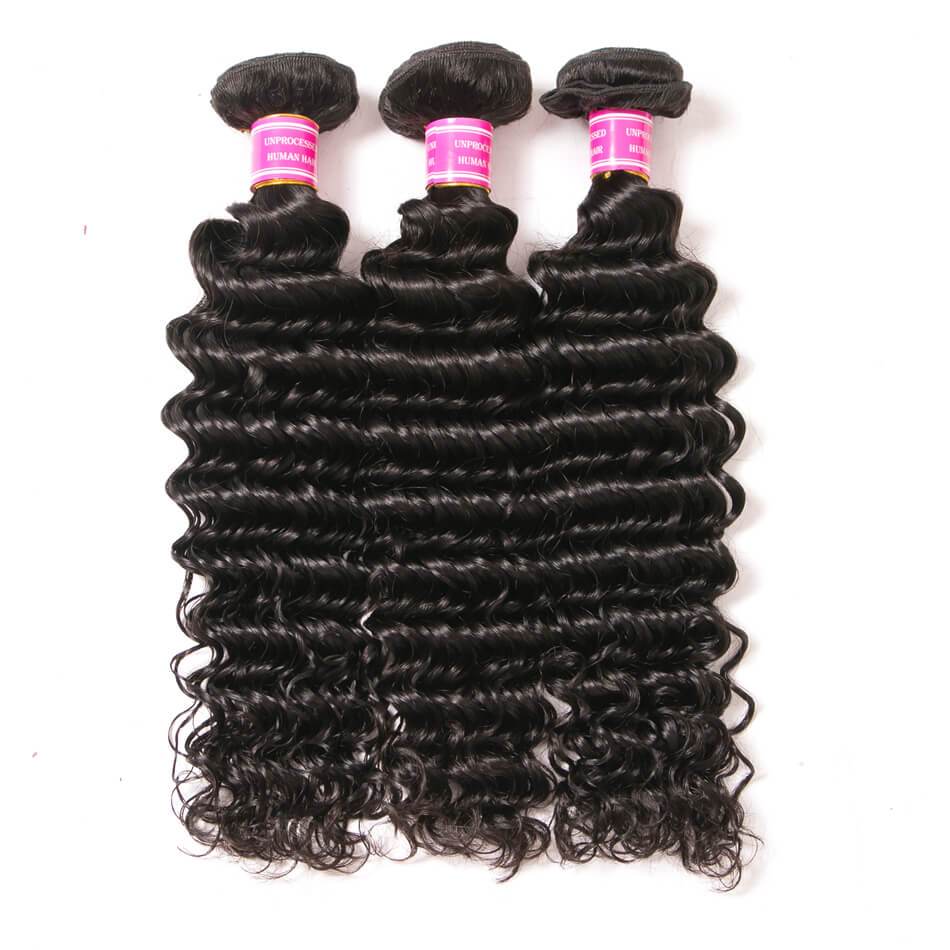 VRBest Malaysian Deep Wave Virgin Human Hair 3 Bundles