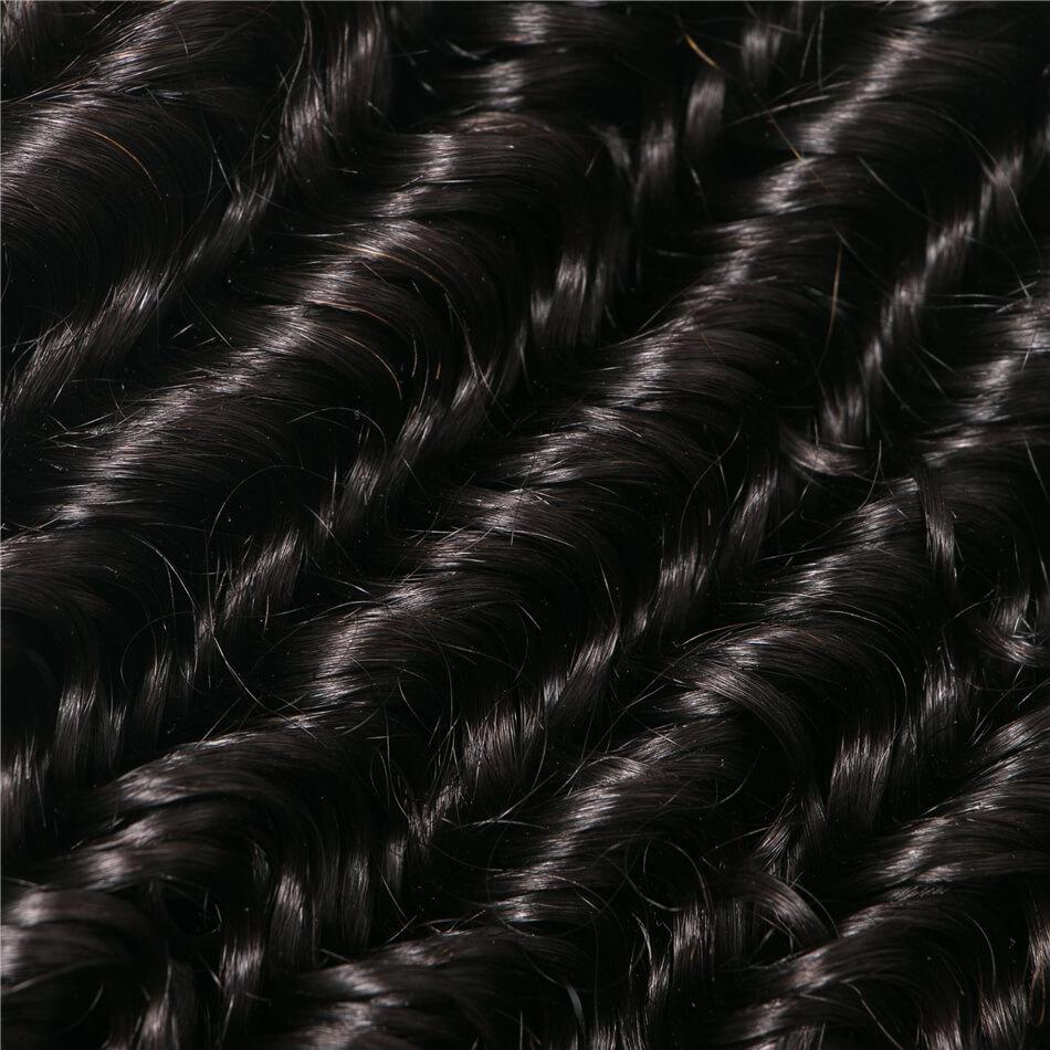 VRBest 4 Bundles Indian Virgin Human Hair Deep Wave Weave Extensions