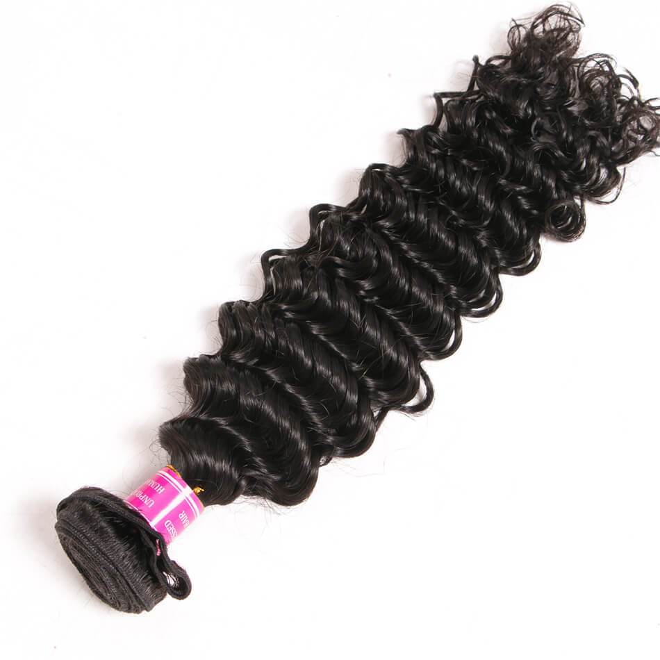 VRBest Unprocessed Indian Deep Wave Virgin Human Hair Bundles 3 pcs/lot