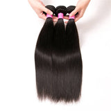 VRBest Indian Virgin Hair Straight 3 Bundles With 13x4 Lace Frontal Closure