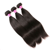 VRBest Peruvian Virgin Hair Straight 3 Bundles With Ear to Ear 13x4 Lace Frontal Closure