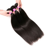 VRBest 4 Bundles Brazilian Virgin Hair Straight Human Hair Extensions