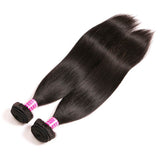 VRBest 4 Bundles Brazilian Virgin Hair Straight Human Hair Extensions
