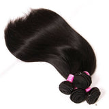 VRBest 4 Bundles Indian Virgin Human Hair Straight With 4x4 Lace Closure