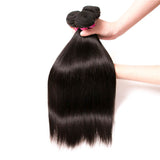 VRBest 4 Bundles Brazilian Virgin Hair Straight Human Hair Extensions