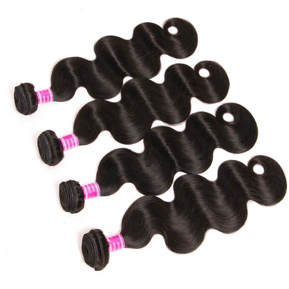 VRBest Indian Virgin Body Wave 4 Bundles Unprocessed Human Hair