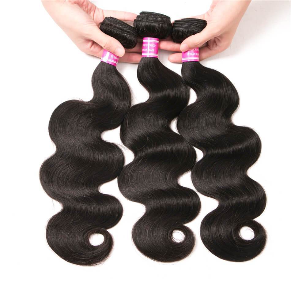 VRBest Indian Virgin Body Wave 4 Bundles Unprocessed Human Hair