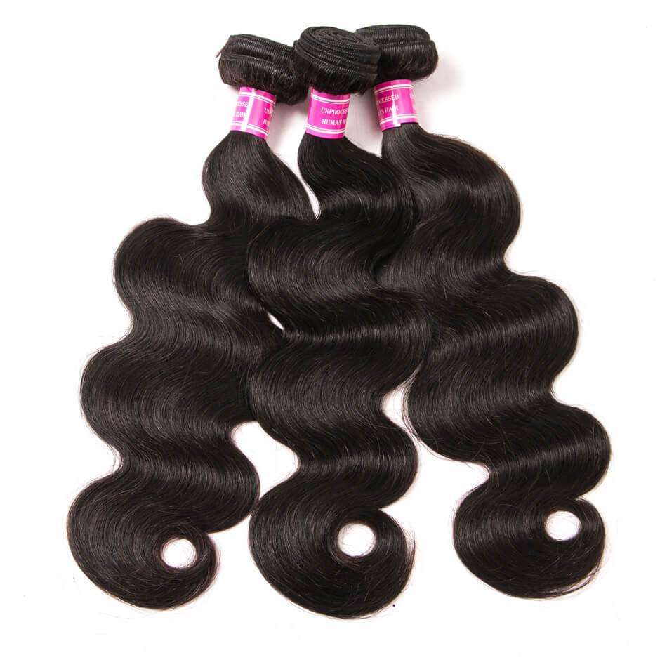 VRBest Indian Virgin Hair Body Wave 3 Bundles Unprocessed Human Hair