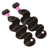 VRBest Indian Virgin Hair Body Wave 3 Bundles With 13x4 Lace Frontal Closure