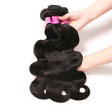 VRBest 4 Bundles Indian Virgin Human Hair Body Wave With 4x4 Lace Closure