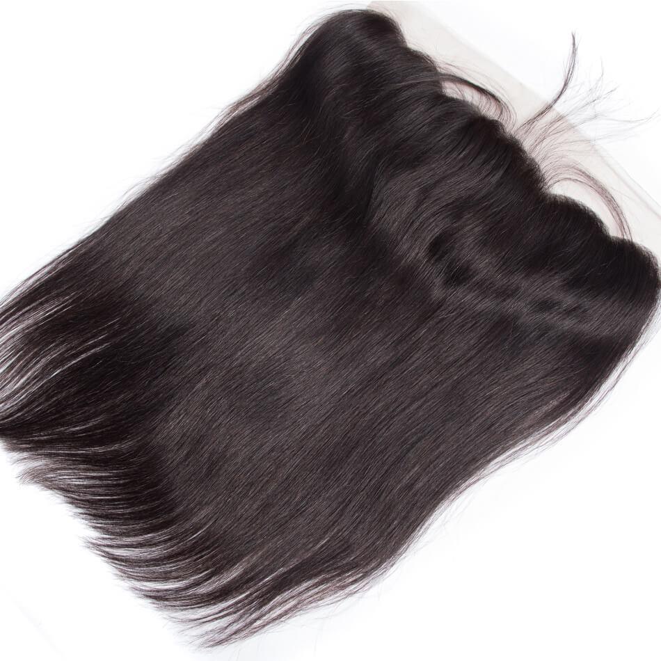 VRBest Peruvian Virgin Hair Straight 3 Bundles With Ear to Ear 13x4 Lace Frontal Closure
