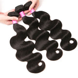 VRBest Virgin Indian Hair Body Wave 3 Bundles With 4x4 Lace Closure
