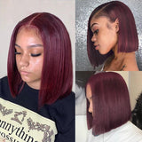 VRBest Burgundy Lace Front Bob Wigs