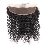 VRBest 4 Bundles Indian Virgin Hair Deep Wave With 13x4 Lace Frontal Closure