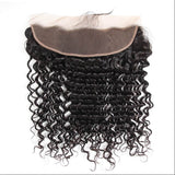 VRBest 4 Bundles Peruvian Virgin Hair Deep Wave With 13x4 Lace Frontal Closure