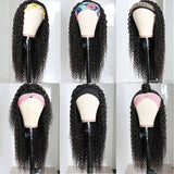 Curly Headband Wigs Human Hair