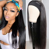 VRBest Straight Headband Wigs Human Hair Half Wigs With Headbands