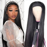 VRBest Silky Headband Wigs Straight Human Hair Wigs