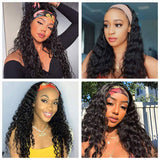 VRBest Water Wave Headband Wigs Human Hair Wigs