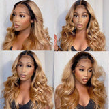 VRBest Body Wave Colored Human Hair Wigs