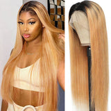 VRBest 1B/27 Ombre Straight Colored 13x4 Lace Front Huamn Hair Wigs
