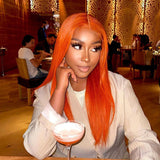 VRBest Orange Ginger Lace Front Wigs