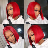 Red Lace Front Bob Wigs