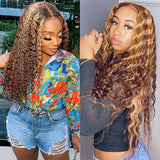 VRBest Highlight Wigs Human Hair Lace Frontal Wigs With Highlights