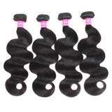 VRBest 4 Bundles Brazilian Virgin Hair Body Wave With 13x4 Lace Frontal Closure