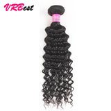 VRBest 4 Bundles Peruvian Virgin Hair Deep Wave With 13x4 Lace Frontal Closure