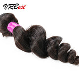 VRBest 4 Bundles Peruvian Virgin Hair Loose Wave With 13x4 Lace Frontal Closure