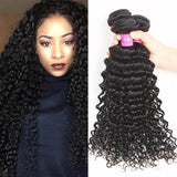 VRBest 4 Bundles Peruvian Virgin Hair Deep Wave With 13x4 Lace Frontal Closure