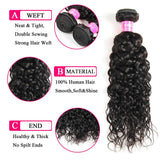 VRBest Brazilian Virgin Human Hair Water Wave 4 Bundles Unprocessed